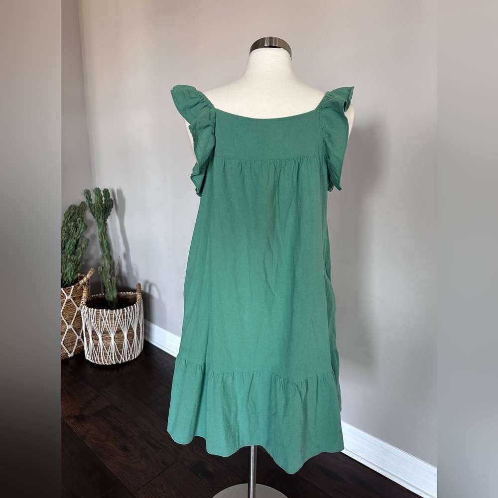 Universal Thread Dress Button-Down Ruffle Sleevel… - image 5